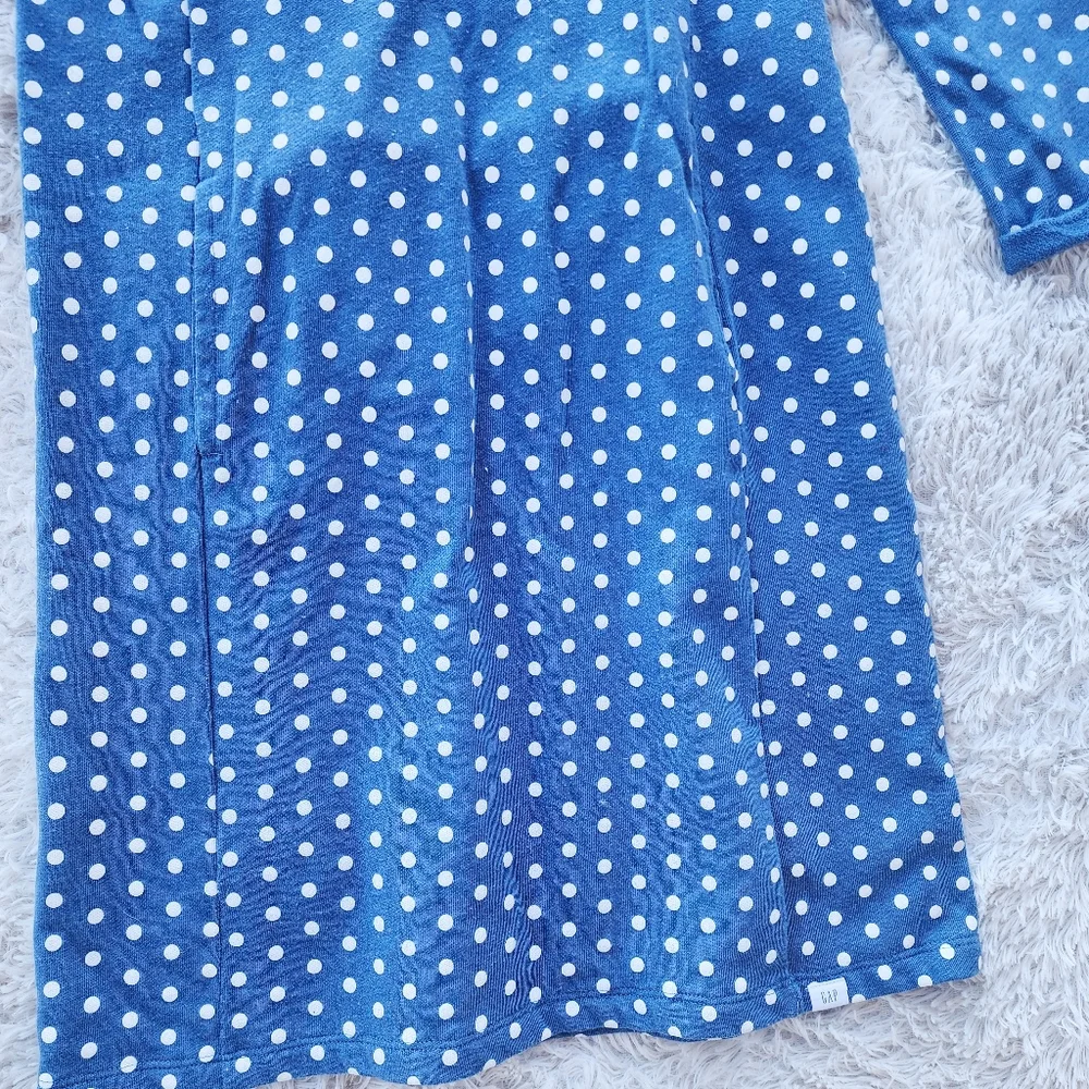 Gaps Kids Cascade Ruffle‎ Blue Polka Dot Dress